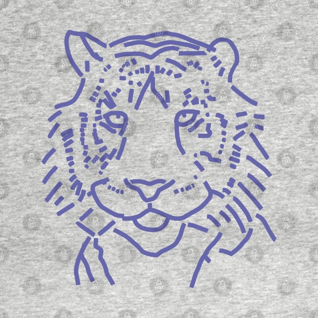 Very Peri Periwinkle Blue Water Tiger Color of the Year 2022 by ellenhenryart